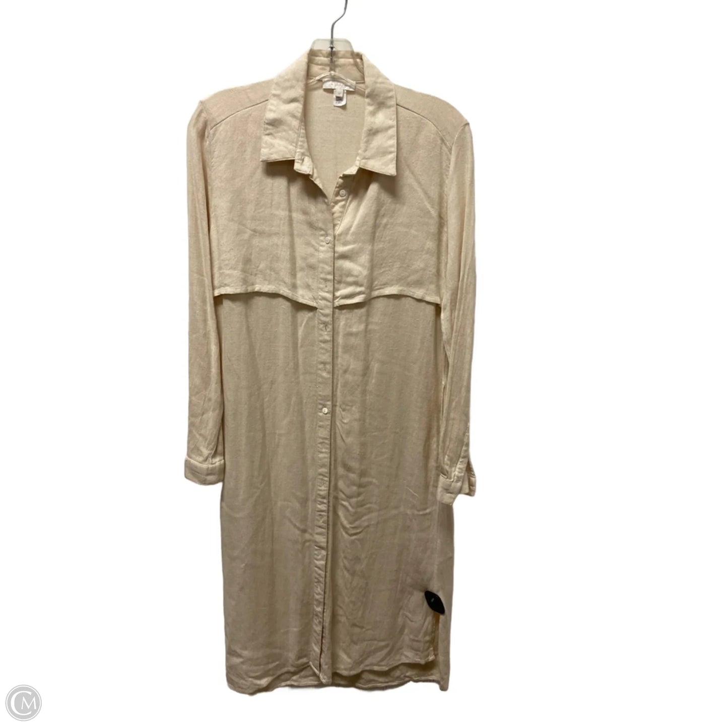 Dress Casual Maxi By Intempo In Cream, Size: L