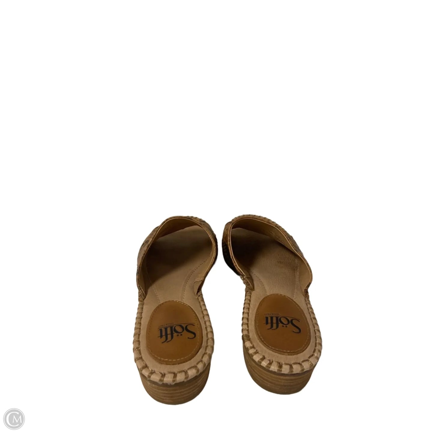 Shoes Heels Wedge By Sofft In Brown, Size: 9.5