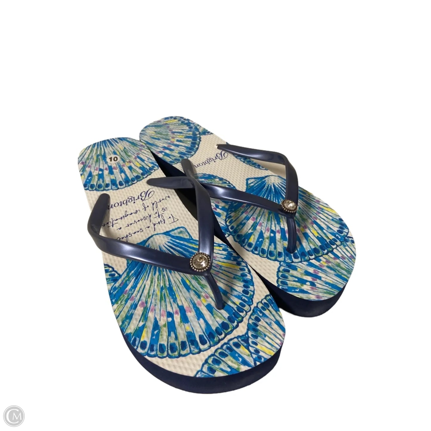 Sandals Flip Flops By Brighton In Blue, Size: 10