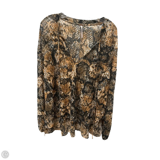 Top Long Sleeve By Free People In Orange, Size: S