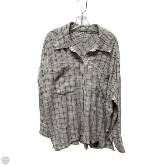 Top Long Sleeve By We The Free In Plaid Pattern, Size: M