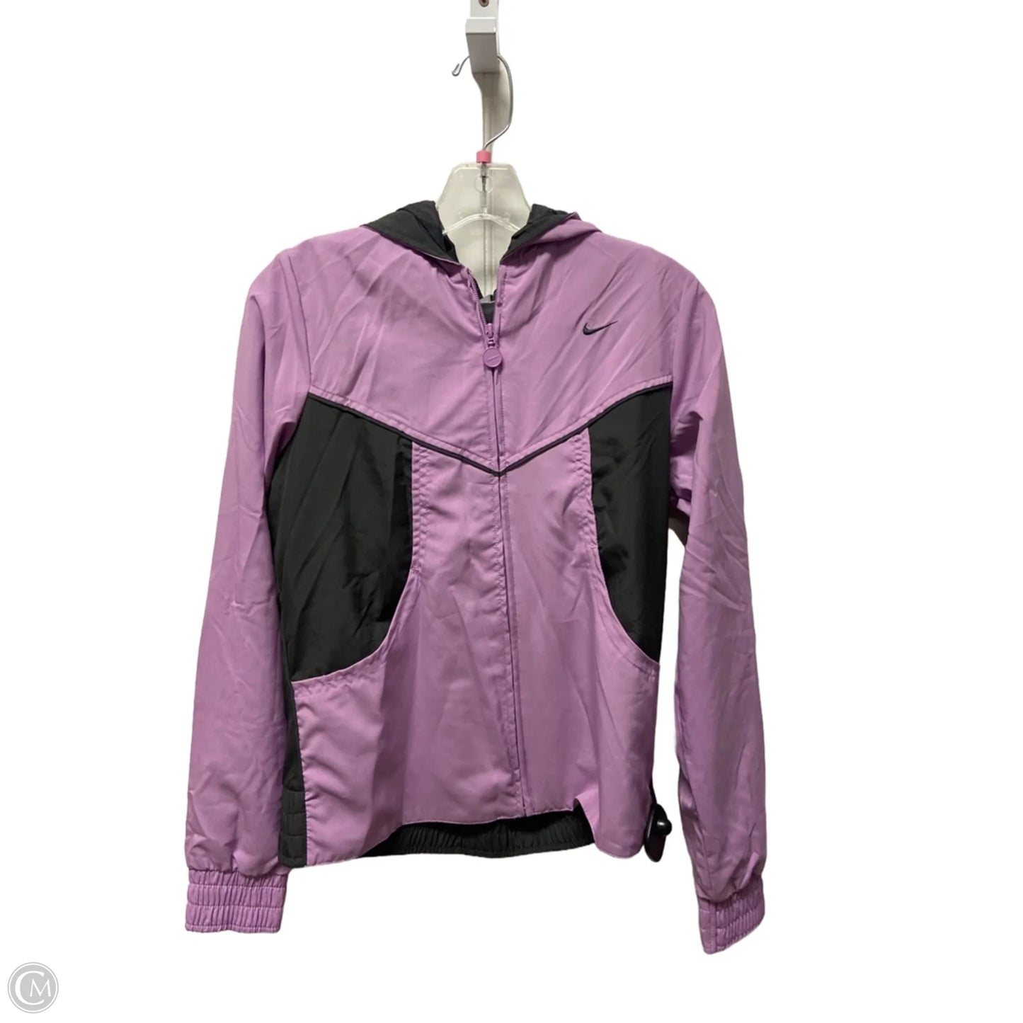 Athletic Jacket By Nike In Purple, Size: S