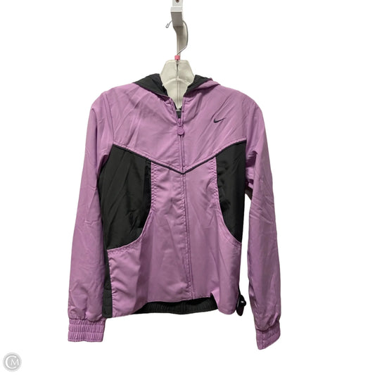 Athletic Jacket By Nike In Purple, Size: S