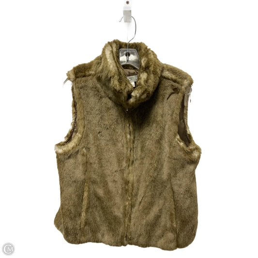 Vest Faux Fur & Sherpa By Loft In Brown, Size: M