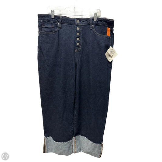 Jeans Straight By Ava & Viv In Blue, Size: 18