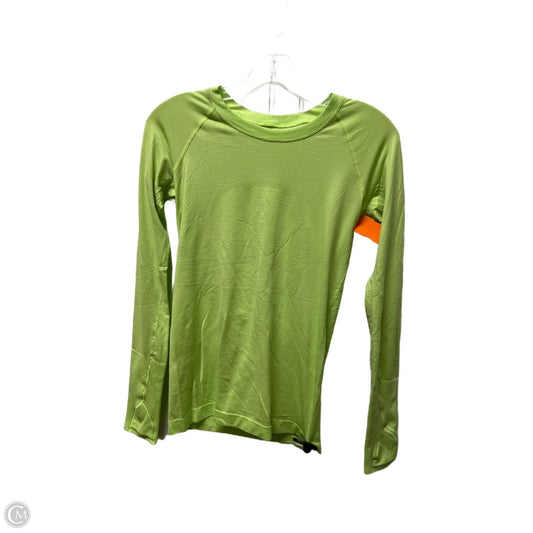 Athletic Top Long Sleeve Crewneck By Lululemon In Green, Size: M