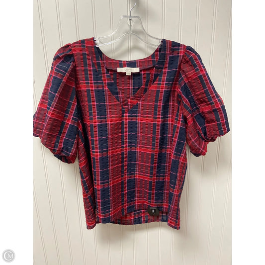 Top Short Sleeve By Loft In Red, Size: S