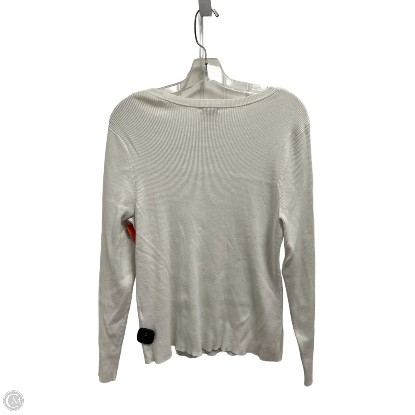 Top Long Sleeve By Inc In White, Size: Xl