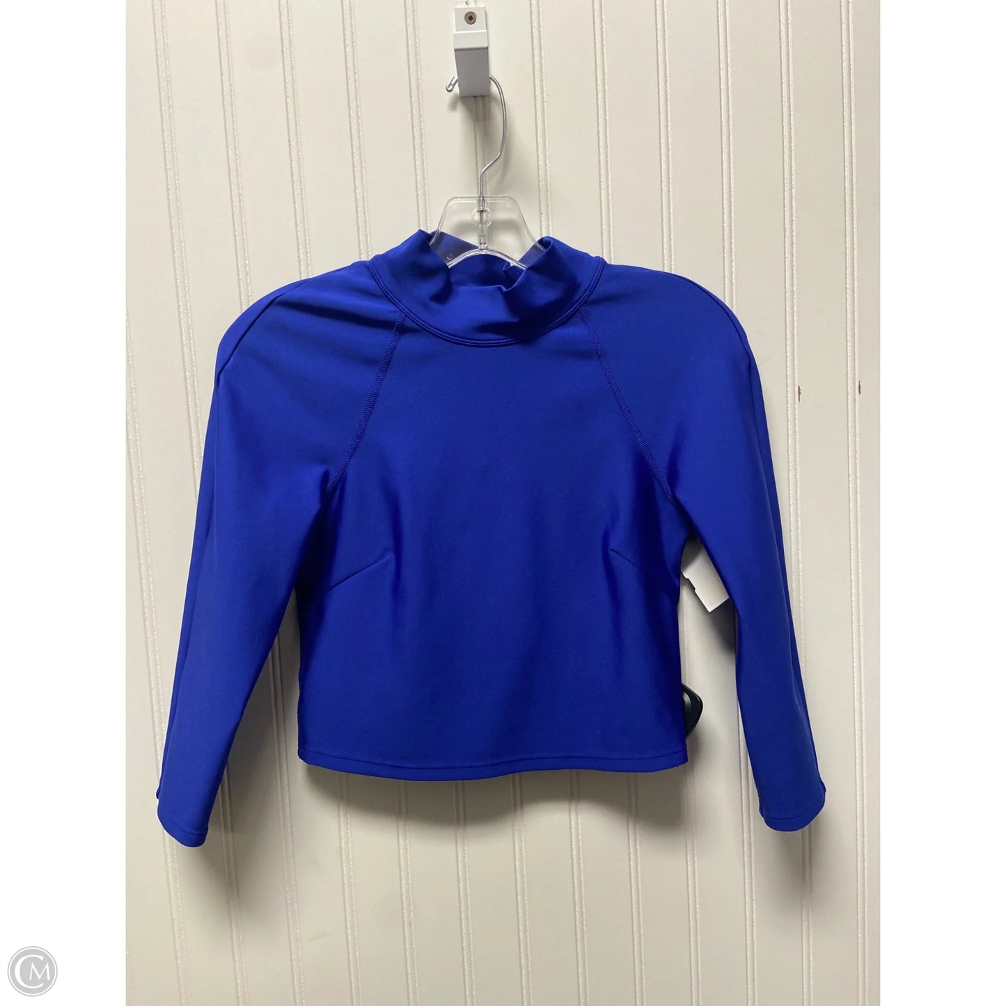 Athletic Top Long Sleeve Collar By Alo In Blue, Size: M