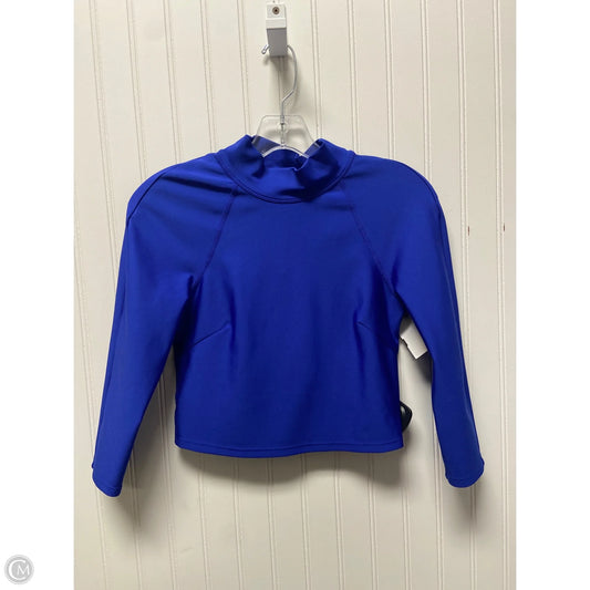 Athletic Top Long Sleeve Collar By Alo In Blue, Size: M