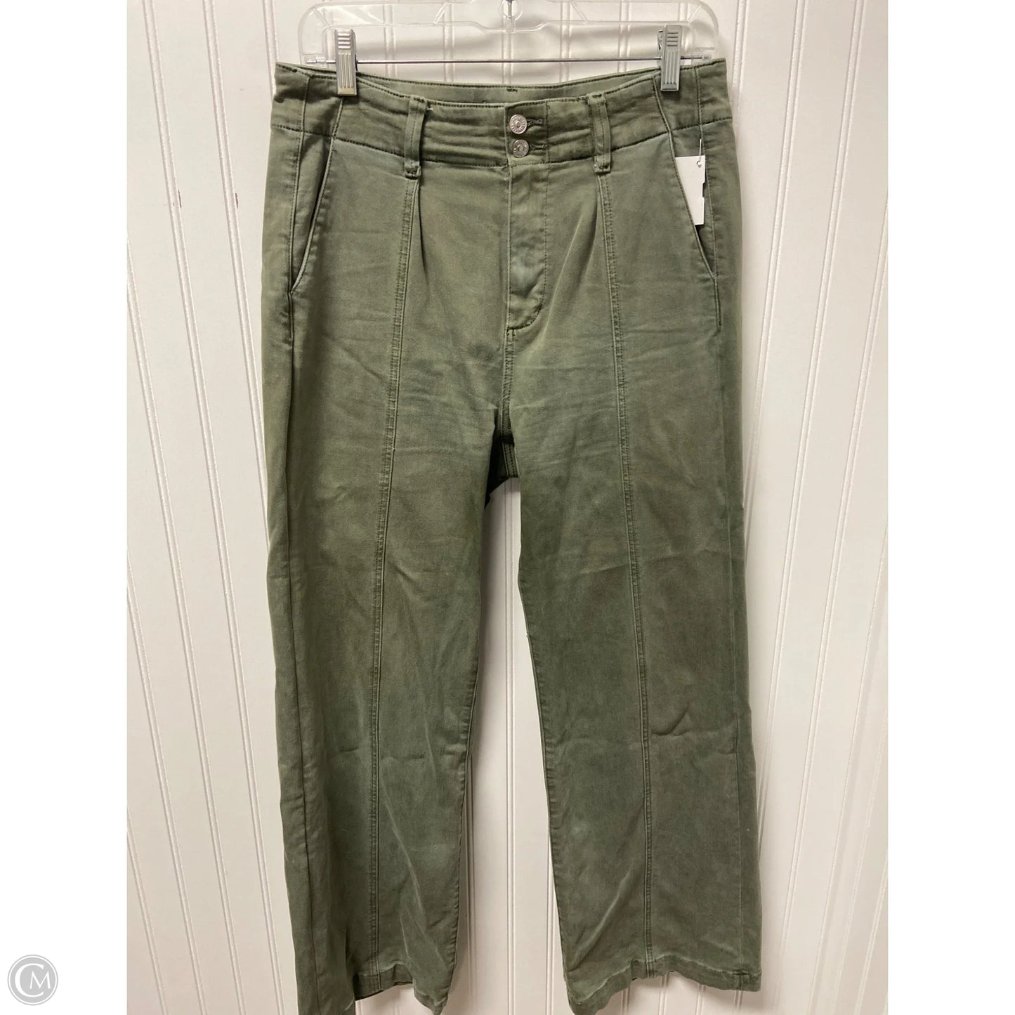 Jeans Flared By Paige In Green, Size: 10