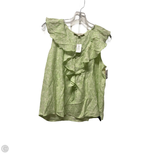 Top Sleeveless By Loft In Green, Size: S
