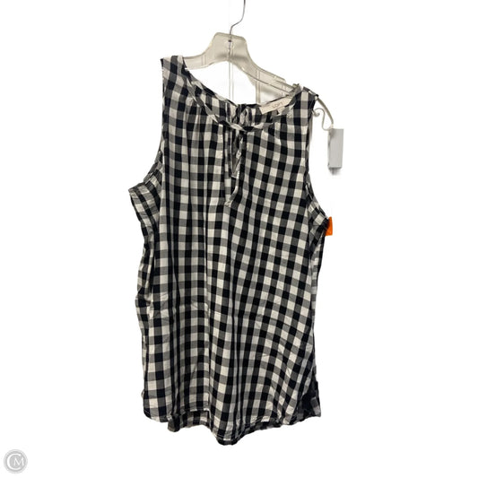 Top Sleeveless By Loft In Black, Size: S