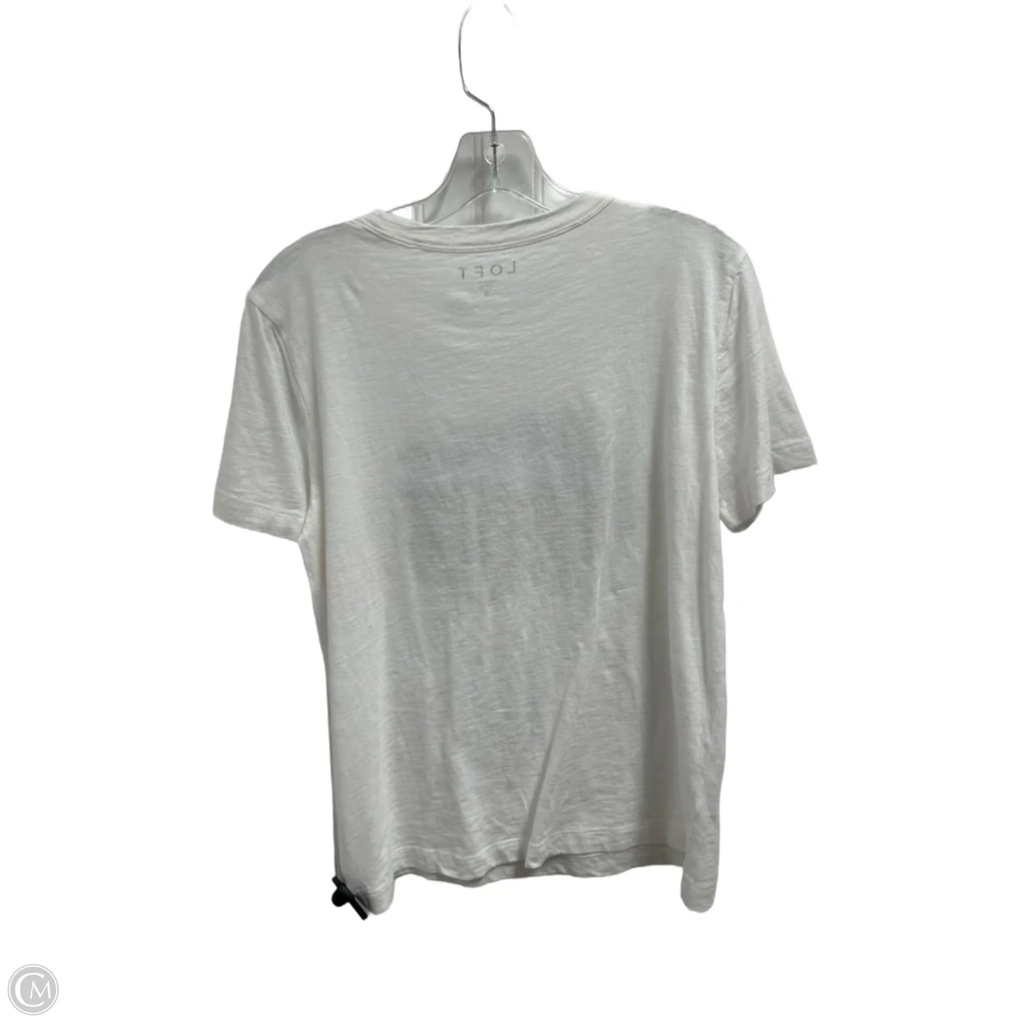 Top Short Sleeve By Loft In White, Size: S