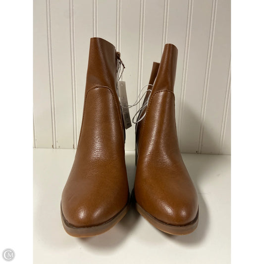 Boots Ankle Heels By Universal Thread In Bronze, Size: 8