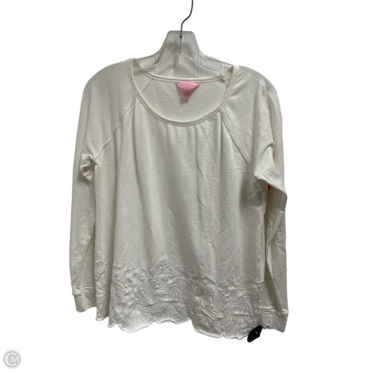 Top Long Sleeve Designer By Lilly Pulitzer In White, Size: S