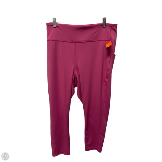 Athletic Leggings By Tek Gear In Pink, Size: 3x