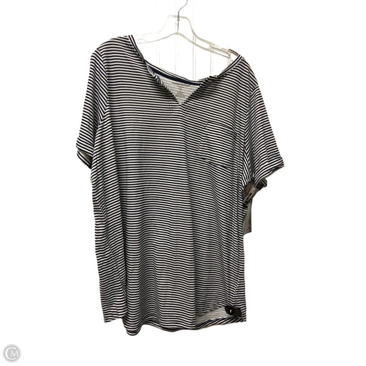 Top Short Sleeve By Woman Within In Blue, Size: 1x