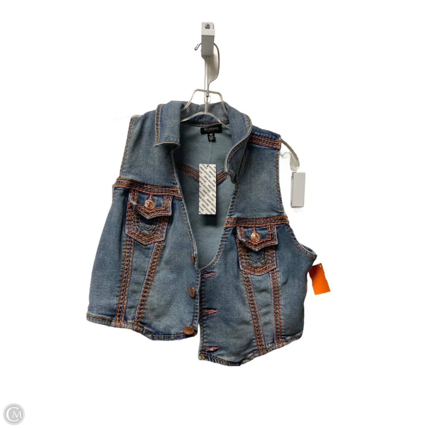 Top Short Sleeve By Levis In Blue, Size: M