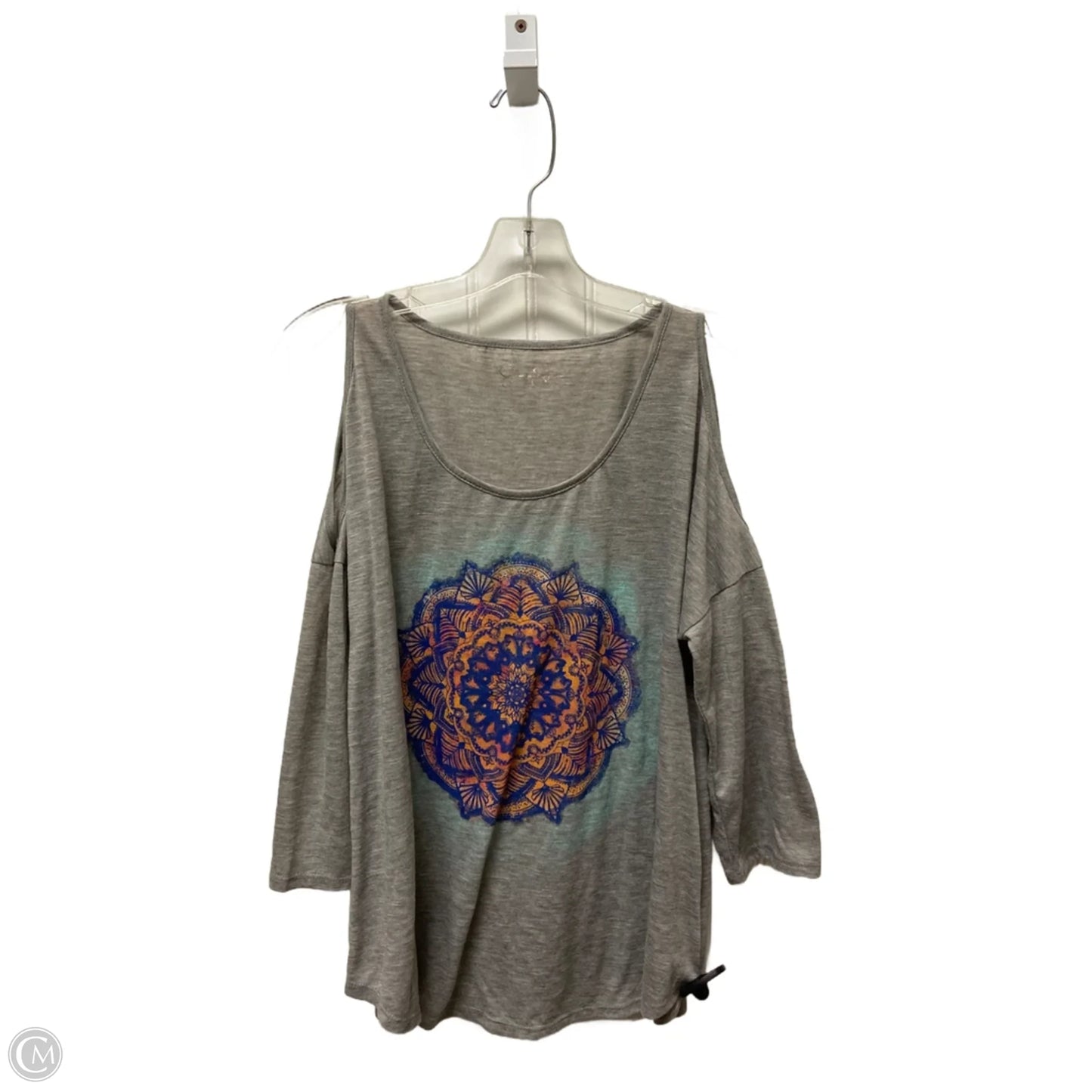 Top Short Sleeve By Jessica Simpson In Grey, Size: L