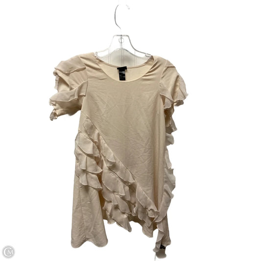 Top Short Sleeve By H&m In Cream, Size: Xs