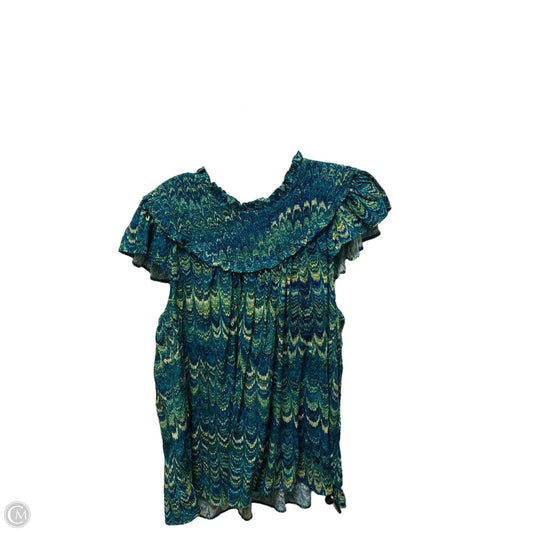 Top Sleeveless By Rose And Olive In Blue & Green, Size: Xl