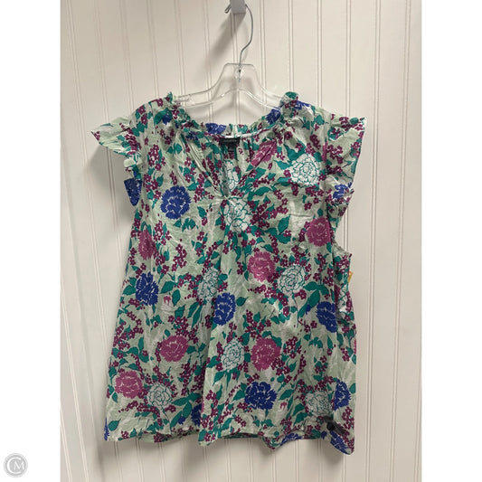 Top Sleeveless By Talbots In Floral Print, Size: L