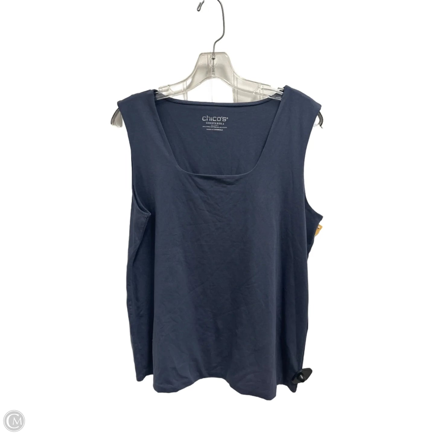 Top Sleeveless By Chicos In Blue, Size: L