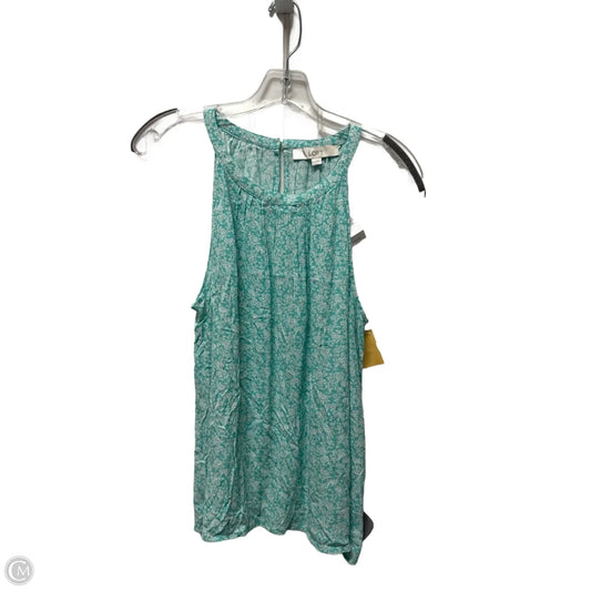 Top Sleeveless By Loft In Blue, Size: L