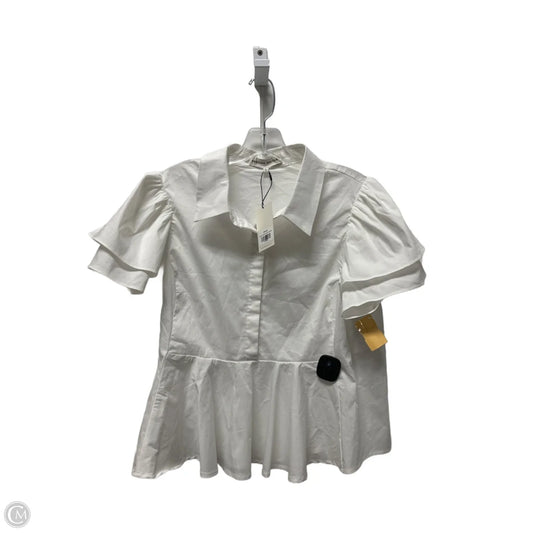 Top Short Sleeve By English Factory In White, Size: L