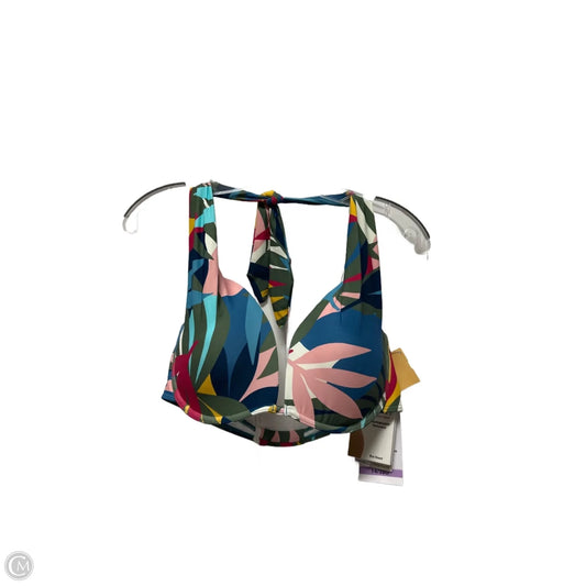 Swimsuit Top By Clothes Mentor In Floral Print, Size: Xl