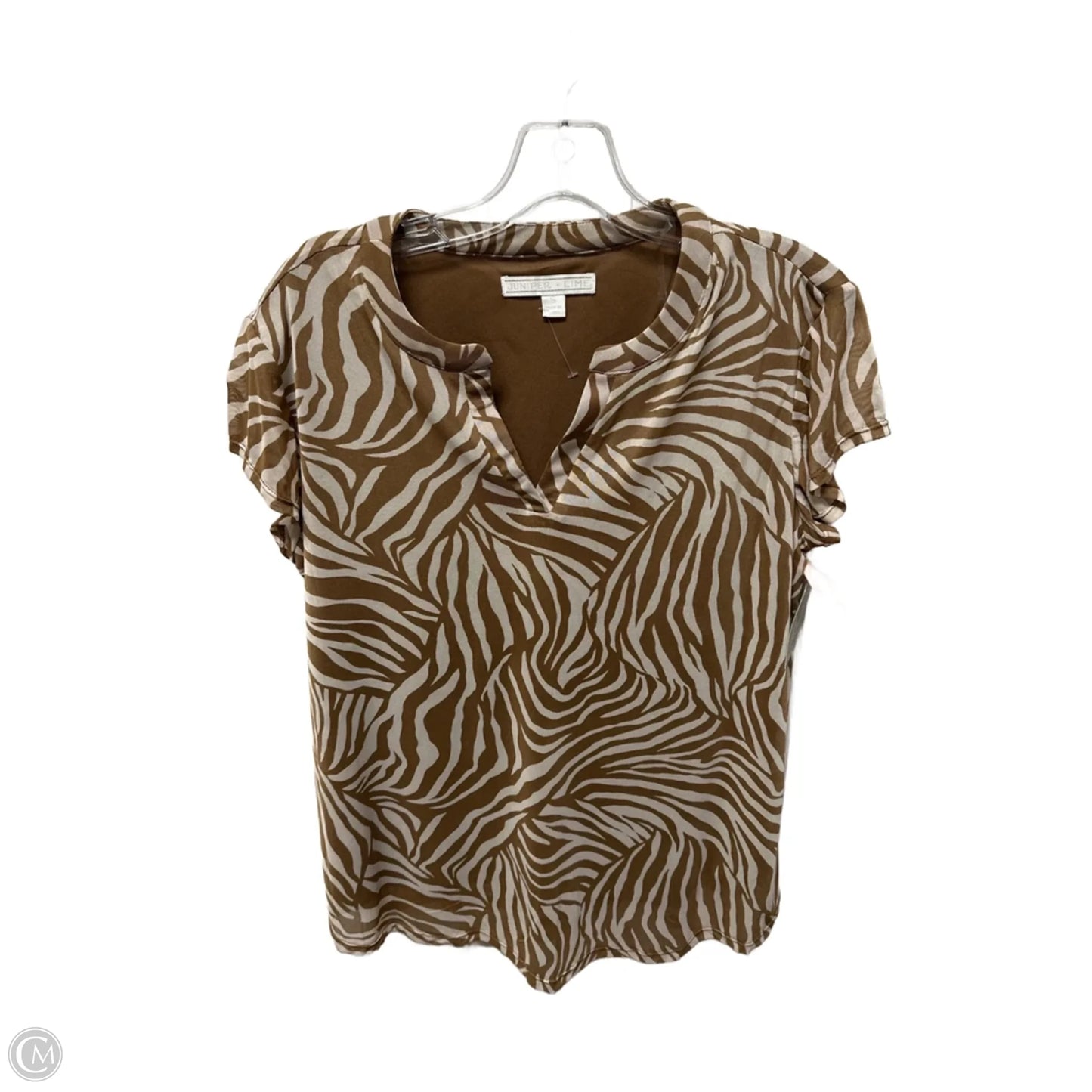 Top Short Sleeve By Clothes Mentor In Brown, Size: S