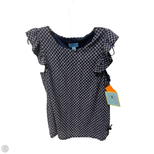 Top Short Sleeve By Cece In Blue, Size: L
