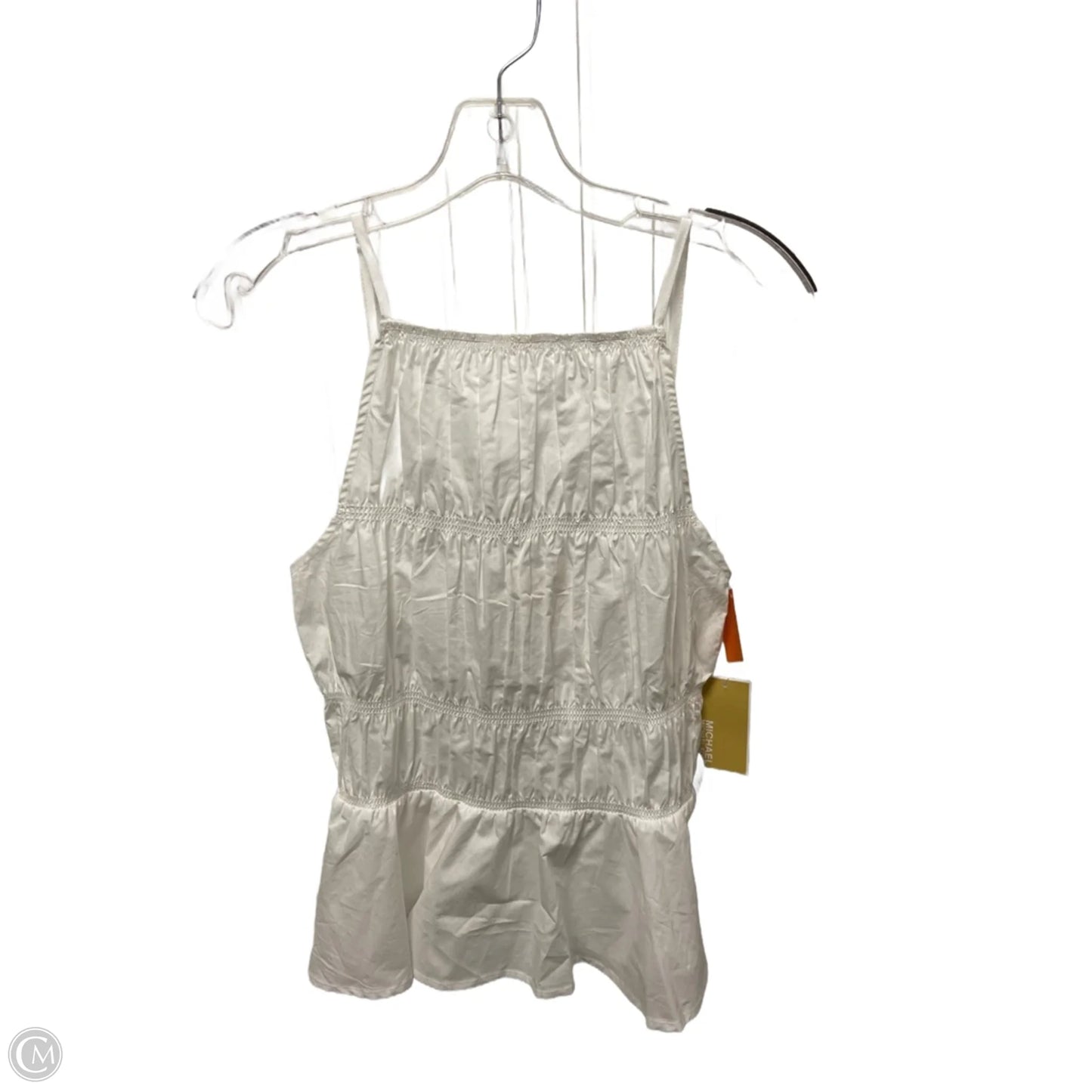 Top Sleeveless Designer By Michael Kors In White, Size: M