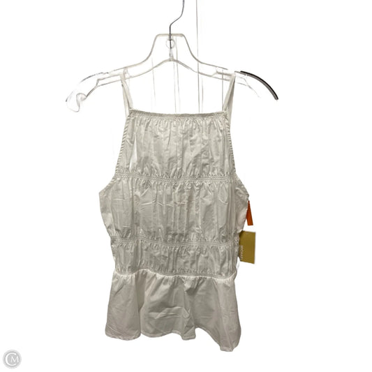 Top Sleeveless Designer By Michael Kors In White, Size: M