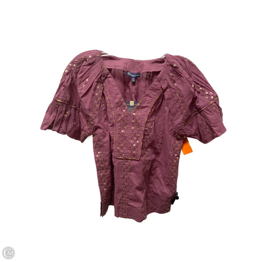 Top Short Sleeve By Democracy In Purple, Size: S