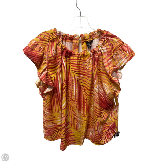 Top Sleeveless By Nicole Miller In Yellow, Size: M