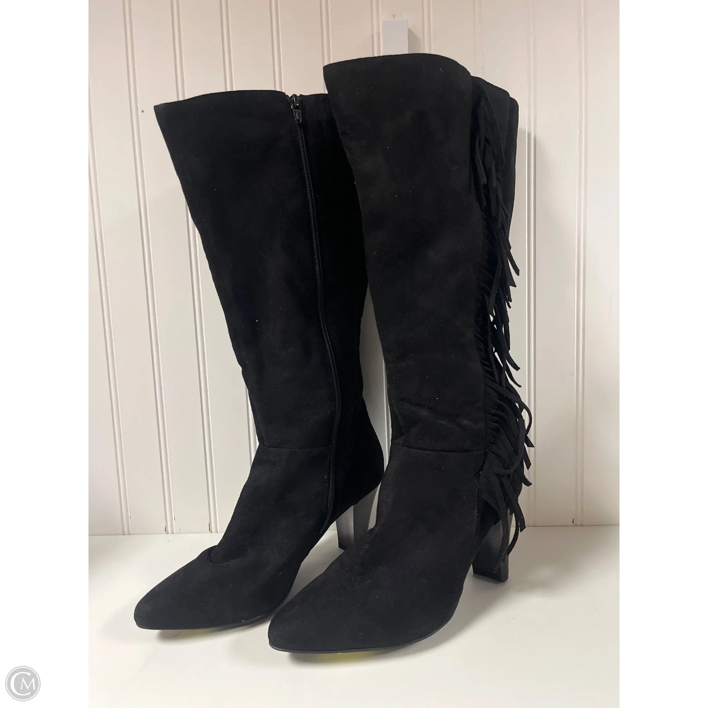 Boots Knee Heels By Comfortview In Black, Size: 9