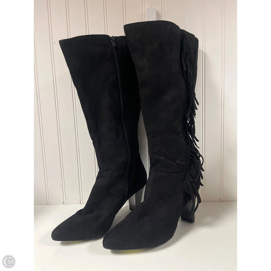 Boots Knee Heels By Comfortview In Black, Size: 9