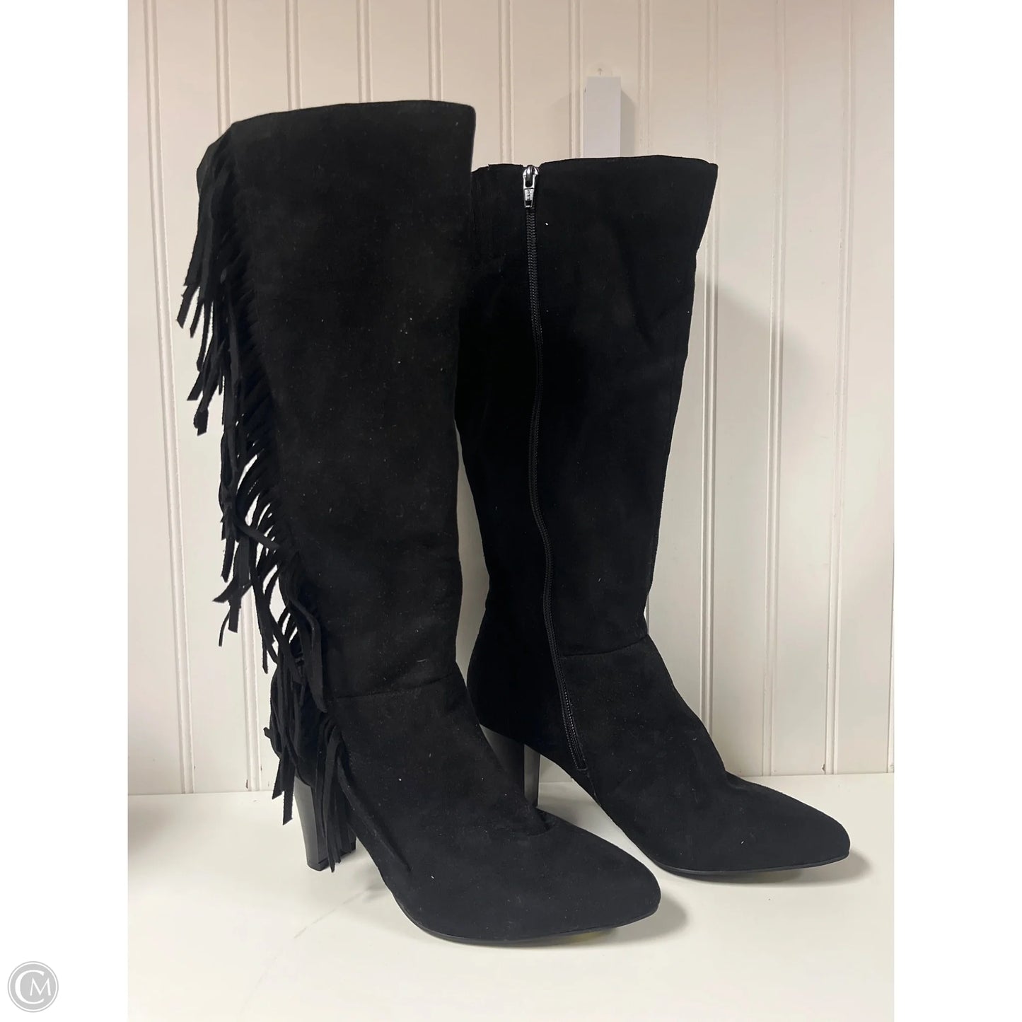 Boots Knee Heels By Comfortview In Black, Size: 9