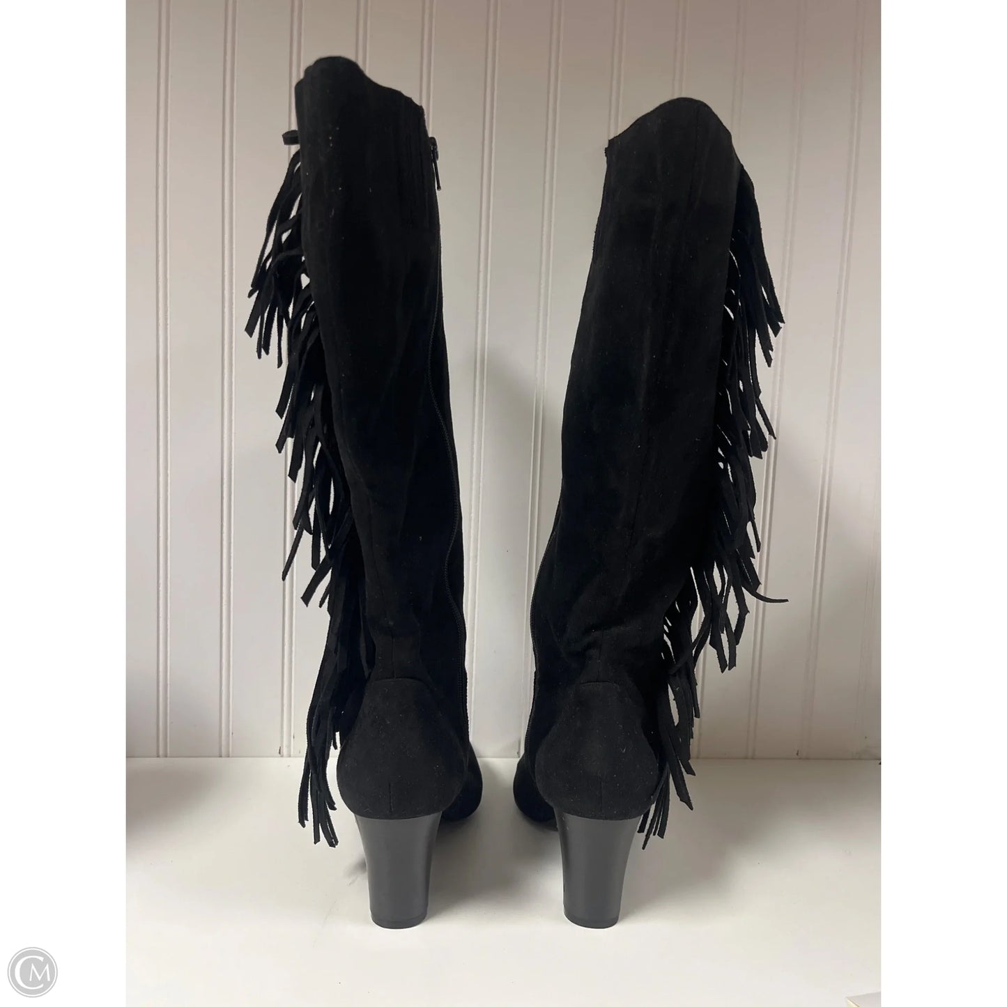 Boots Knee Heels By Comfortview In Black, Size: 9