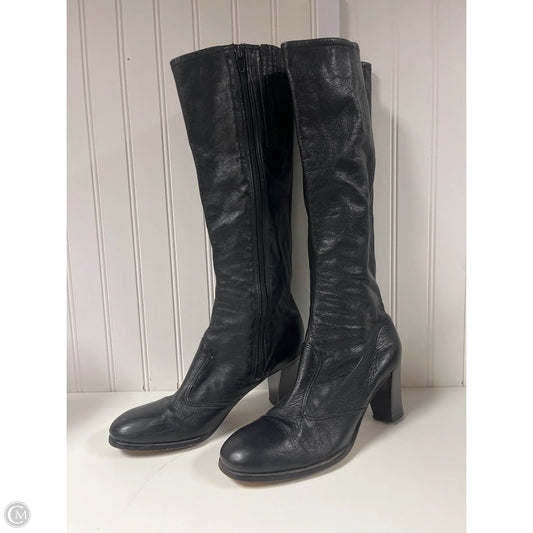 Boots Knee Heels By Clothes Mentor In Black, Size: 8.5