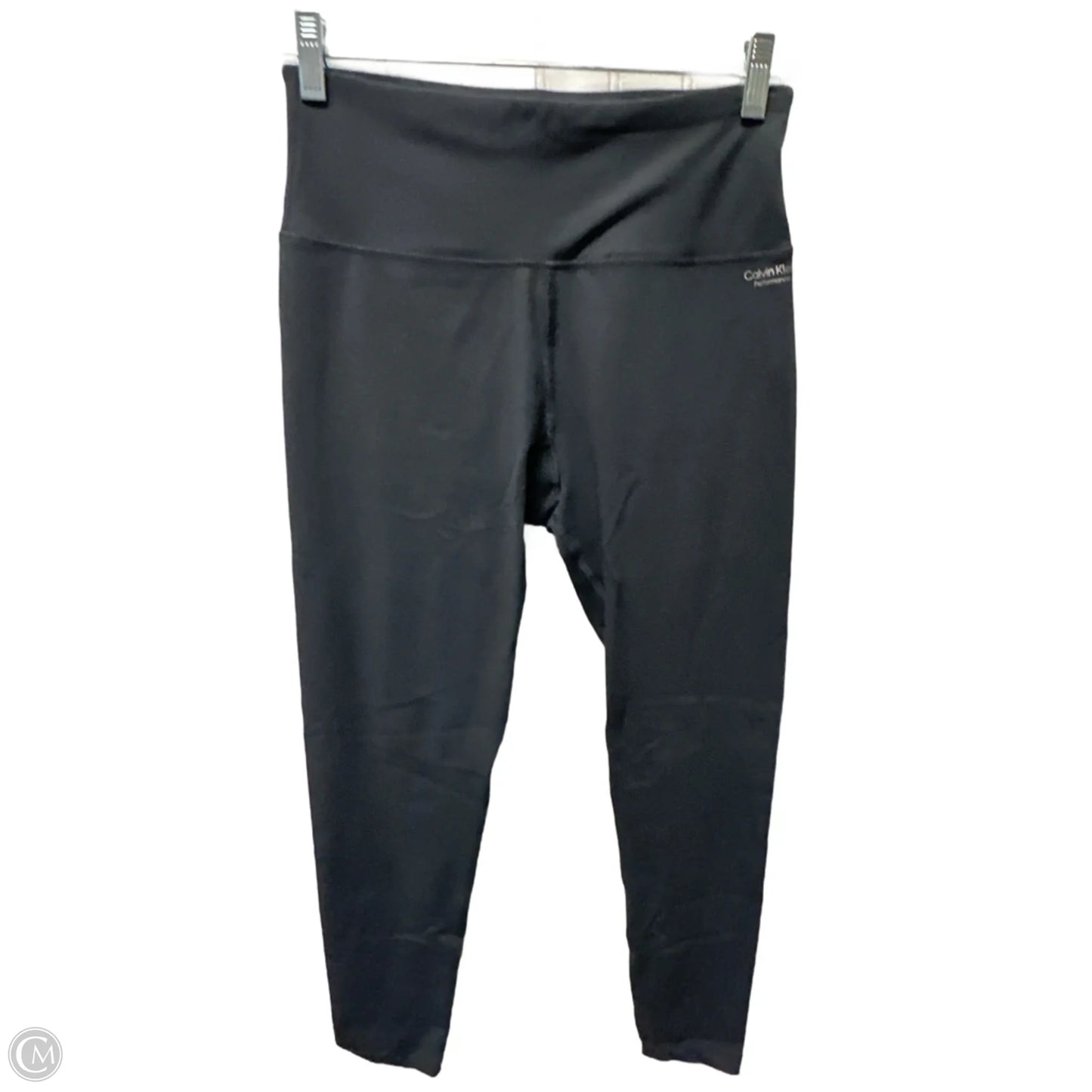 Athletic Leggings By Calvin Klein In Grey, Size: M