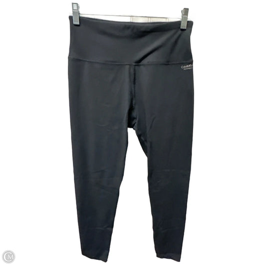 Athletic Leggings By Calvin Klein In Grey, Size: M