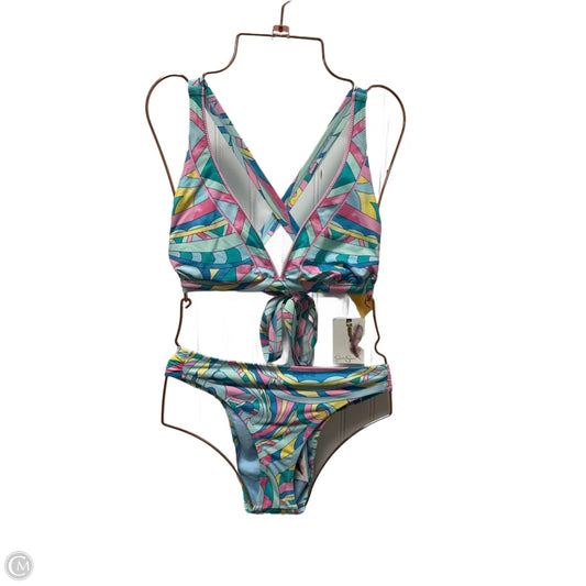 Swimsuit 2pc By Jessica Simpson In Blue, Size: L