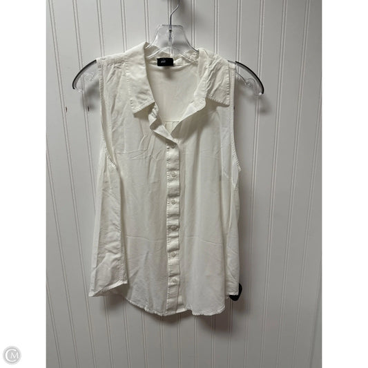 Top Sleeveless By Inc In White, Size: L