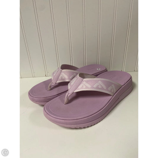 Sandals Flip Flops By Fitflop In Purple, Size: 9