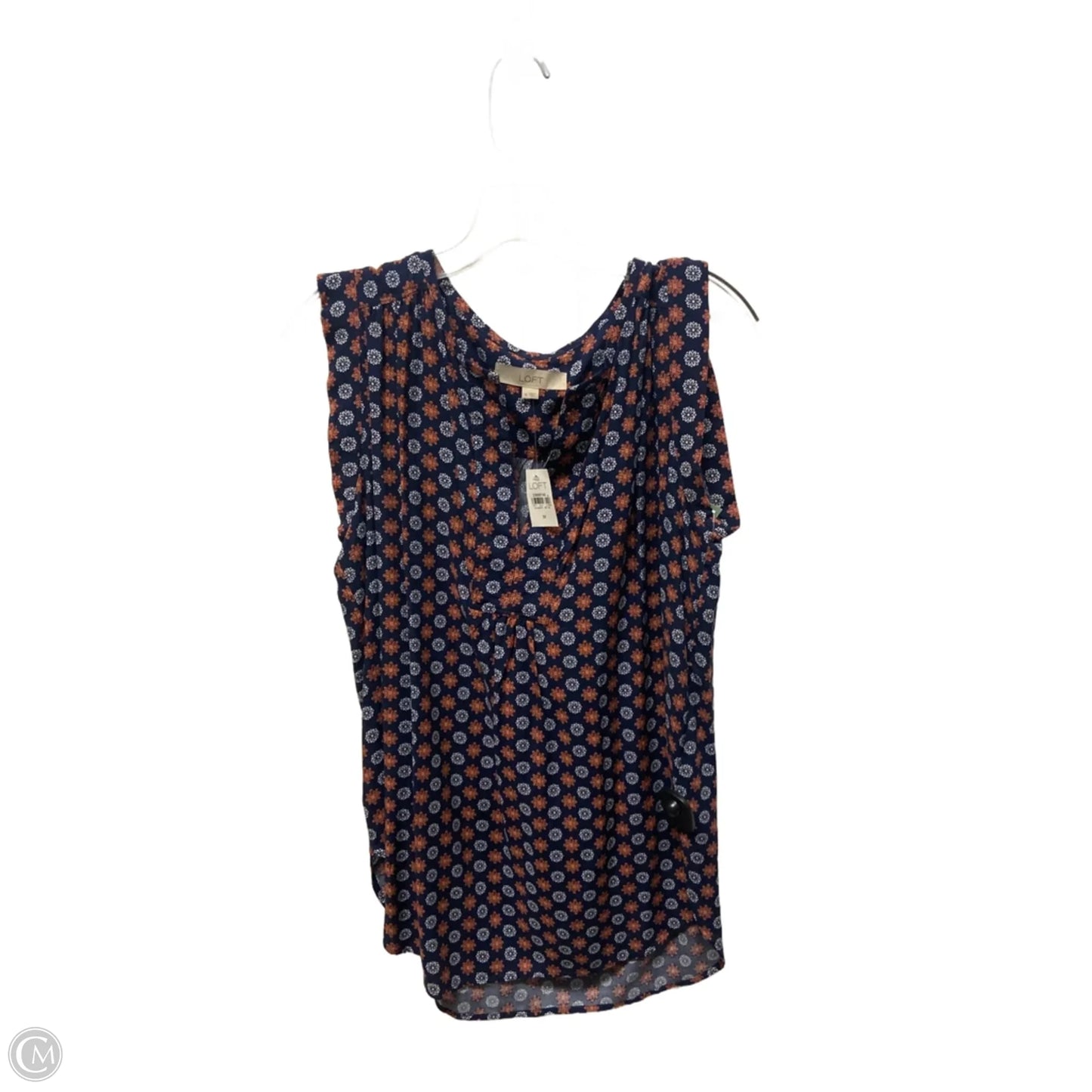 Top Sleeveless By Loft In Blue, Size: M