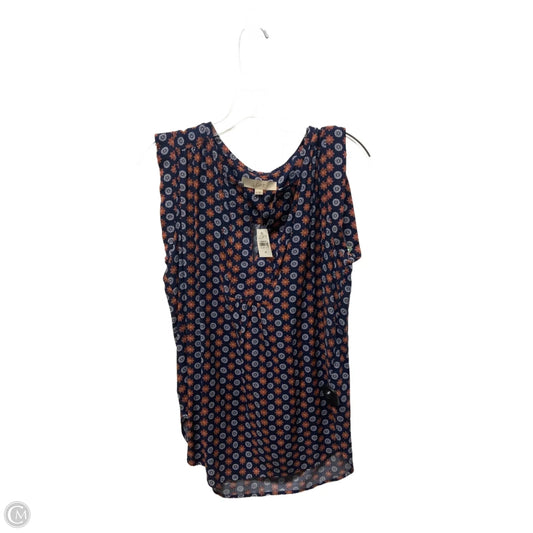 Top Sleeveless By Loft In Blue, Size: M