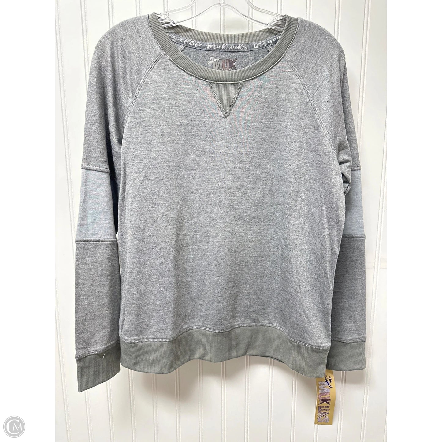 Top Long Sleeve By Muk Luks In Grey, Size: S